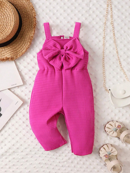 Baby Girl Bow Front Cami Jumpsuit