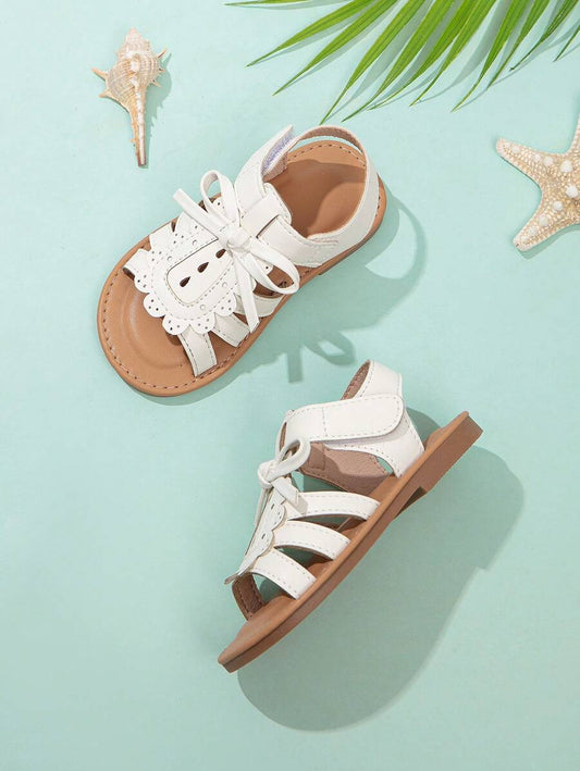 Floral Applique Jelly Sandals For Infant, Baby Girls Summer Shoes