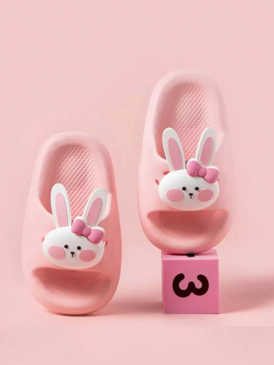 1pair Children's Slippers For Girls Pink CN18-19