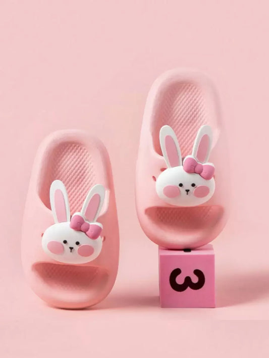 1pair Children's Slippers For Girls Pink CN18-19