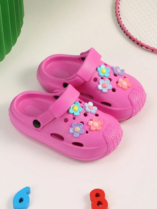 Kid's Comfortable Breathable Hole Shoes Hot Pink