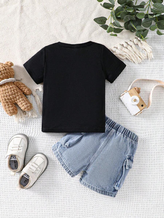 Baby Boy Bear Printed Top