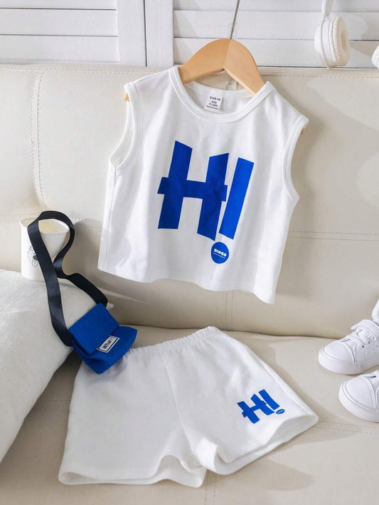 Tween Boys' Casual Loose Letter Graphic Print 3-Piece Set