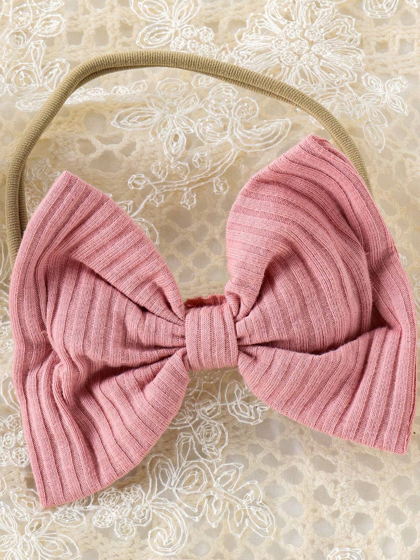 Cute Baby Girl's Soft, Comfortable, Breathable Solid Color Hollow Out Fringe Dress Romper With Headband