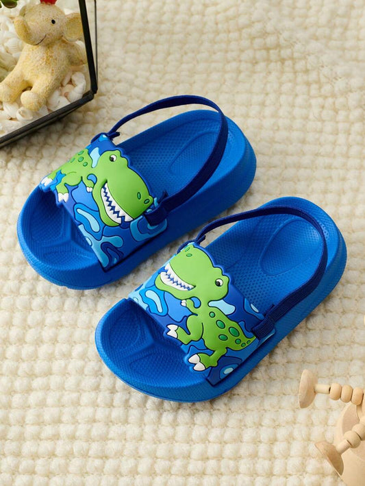 Boys' Summer Casual Lightweight Breathable Fashion Cartoon Flat Sandals Royal Blue 21