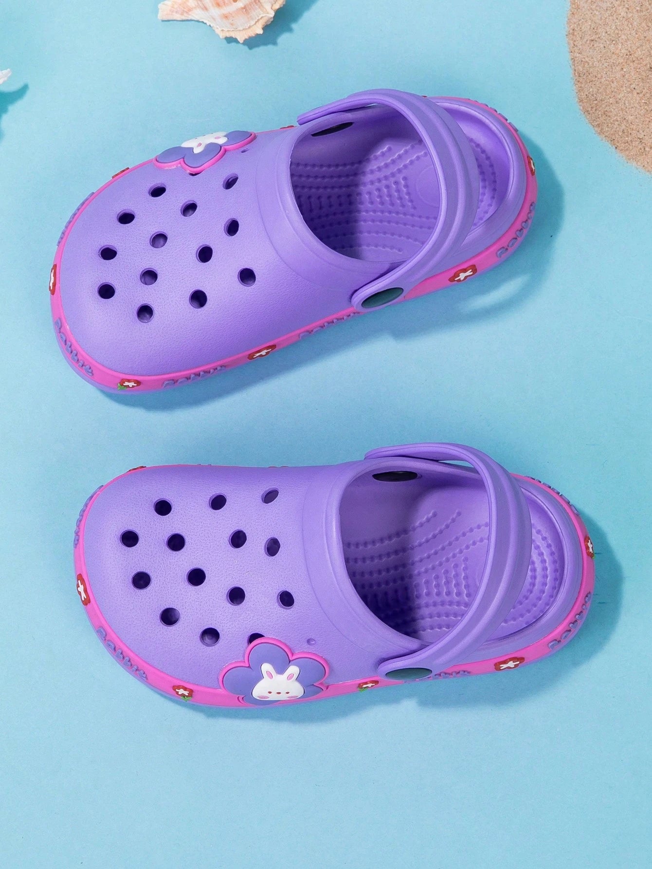 1pair Toddler Kids Soft EVA Breathable Anti-Skid Protective Cartoon Animal Design Sandals
