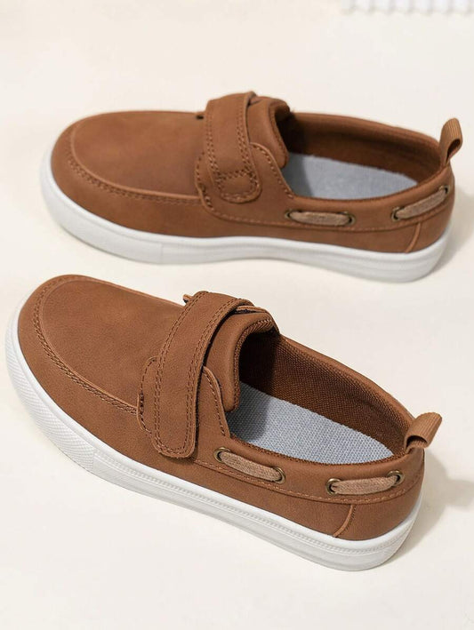 Kids Hook-And-Loop Casual Shoes Brown 24