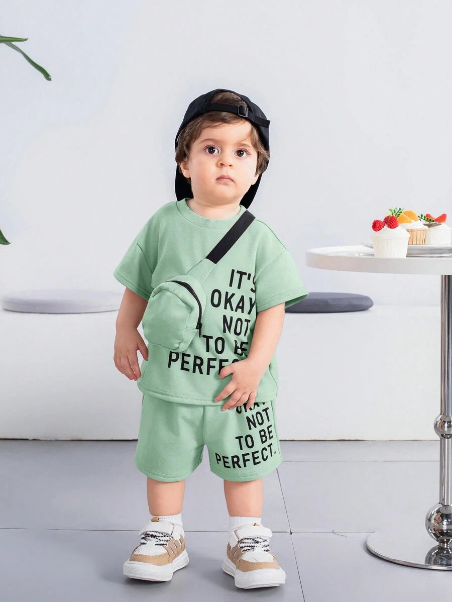 3pcs/Set Casual Street Sporty Versatile Green 2
