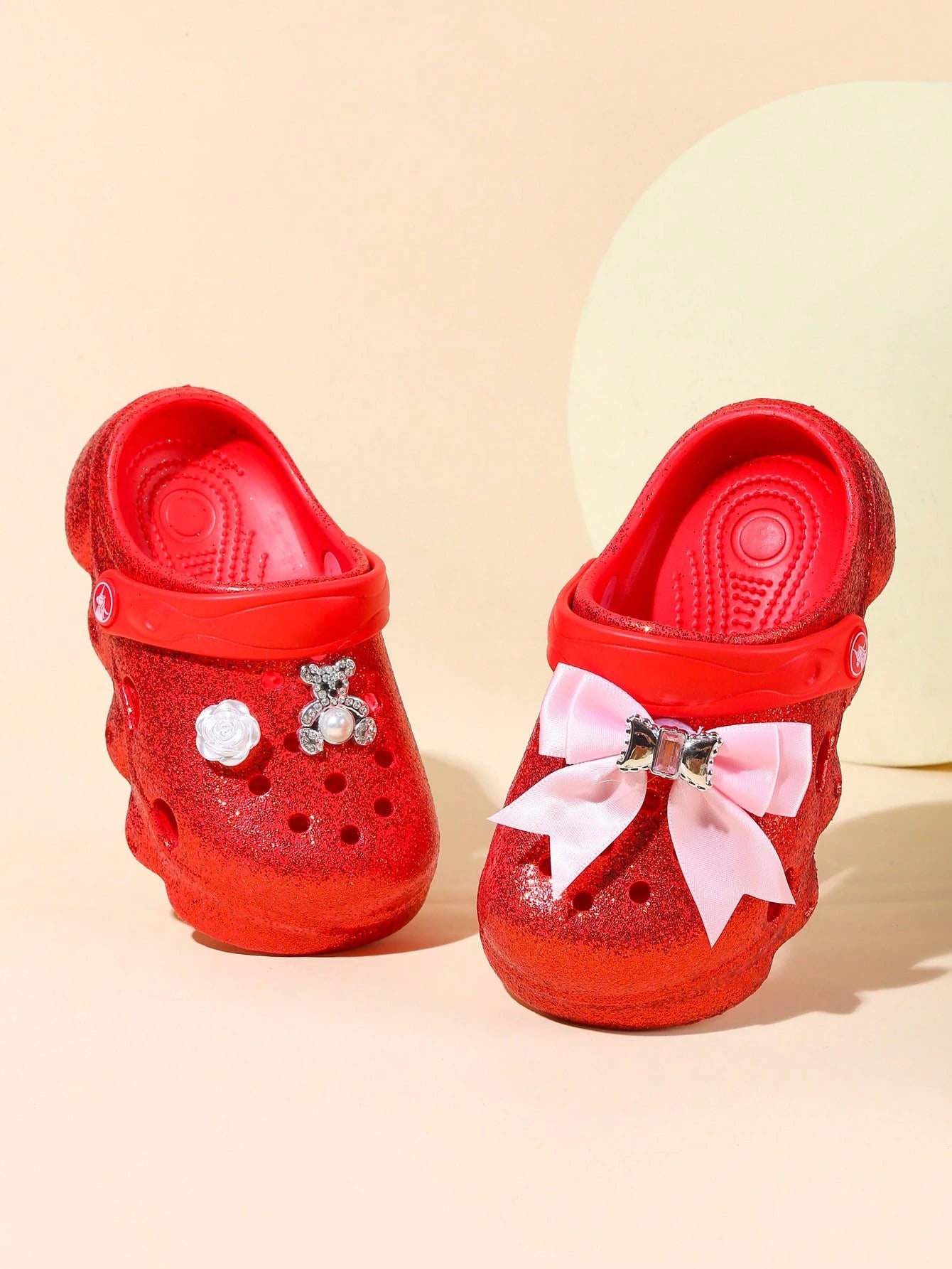 Fashionable Flower Decor Soft Sole Toddler/Kids Hole Shoes