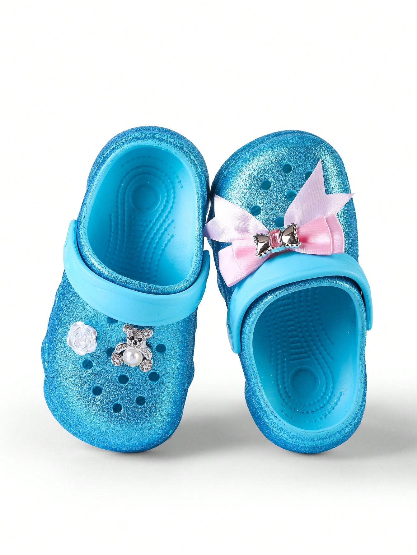 Fashionable Flower Decor Soft Sole Toddler/Kids Hole Shoes