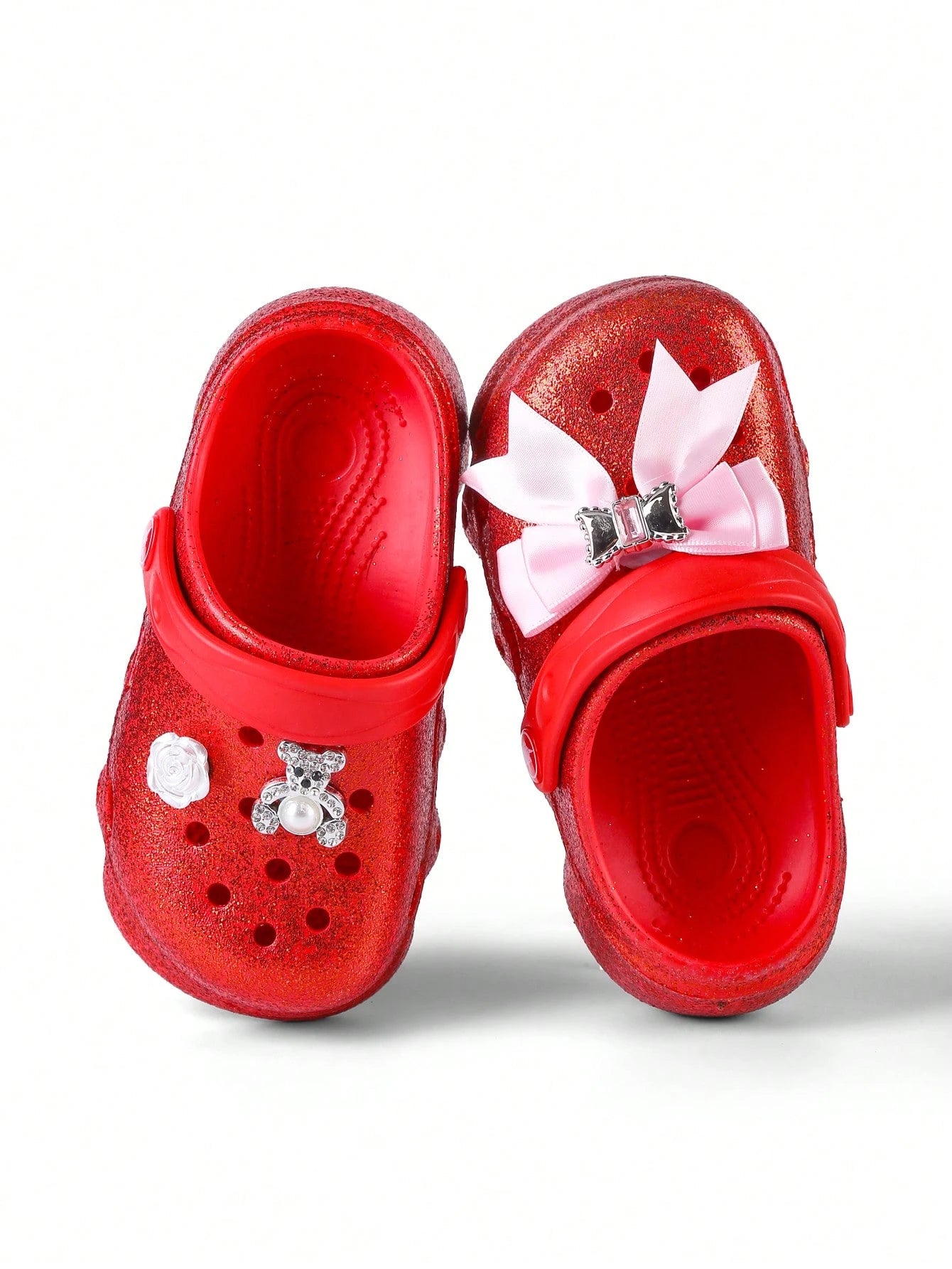 Fashionable Flower Decor Soft Sole Toddler/Kids Hole Shoes