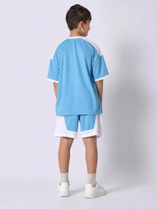Tween Boys Comfy Regular Fit Baller Short Sleeve Tee And Shorts