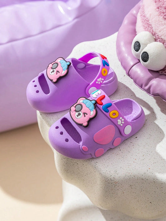 Fashionable And Cute Cartoon Sandals Purple