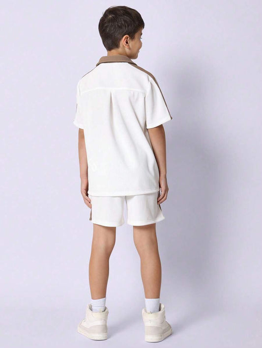 Premium Textured Two-Piece Boys Summer Set