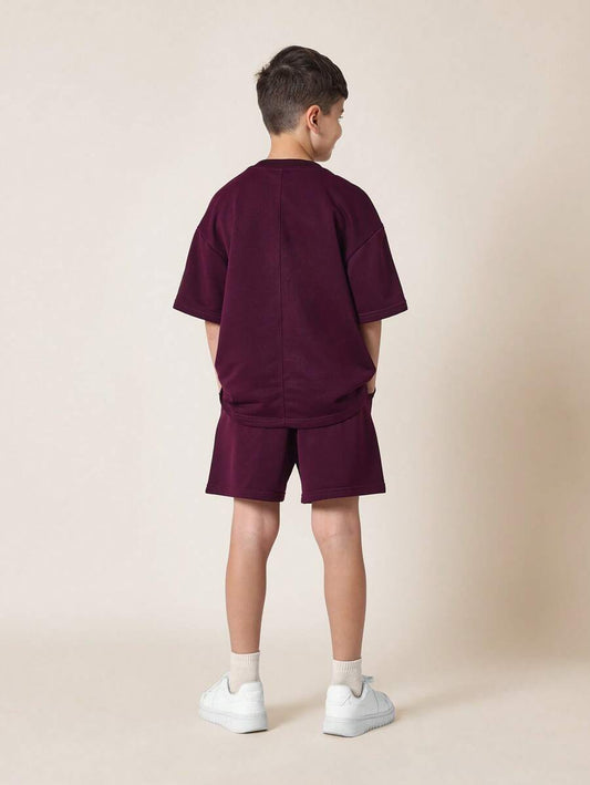 Tween Boys Comfy Oversized Fit Short Sleeve Tee And Short
