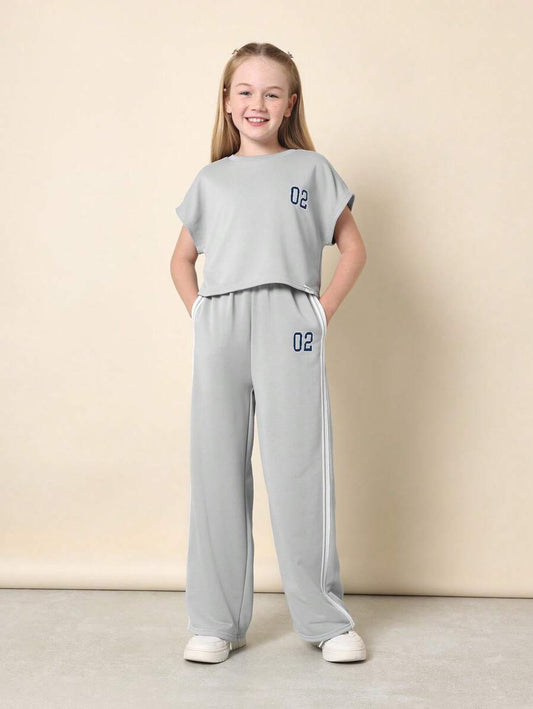 Tween Girls Comfy Boxy Fit Crop Sleeveless Tee And Straight Fit Pants