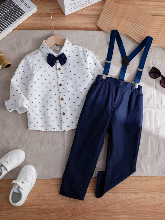 2pcs Young Boy Gentleman Outfit White