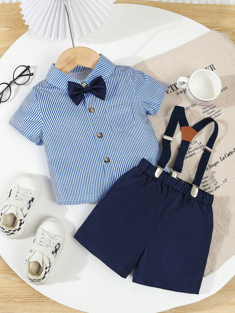 2Pcs Vintage British Style Baby Boys Formal Gentleman Outfit